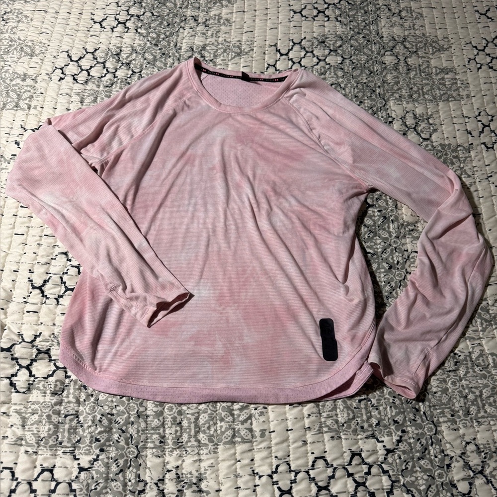 Under Armour Women's XL Pink Burnout Athletic Work Out Top